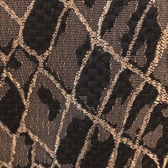 Jones New York Dress Women's Size 14 Taupe & Black Sleeveless Sheath - Picture 9 of 11